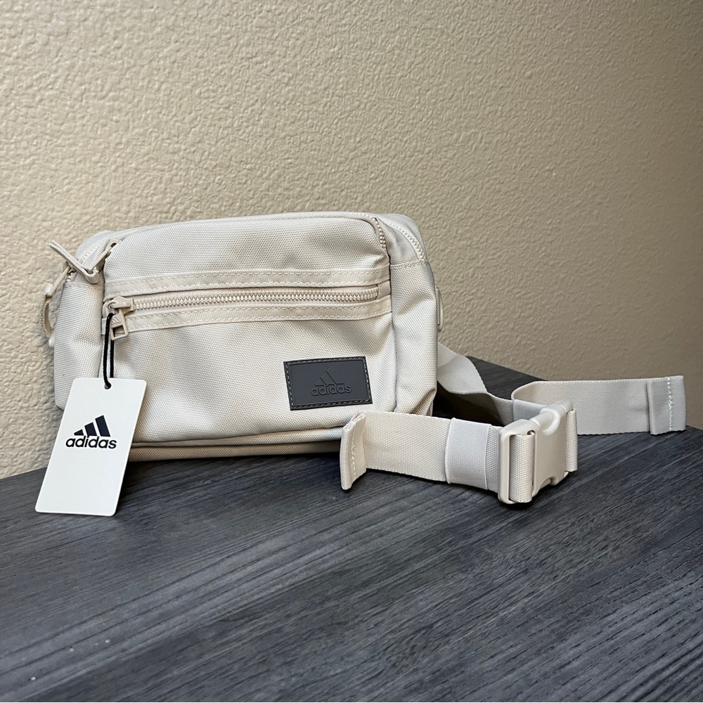 NWT adidas Sling Crossbody Waist Bag, Beige - Picture 7 of 7